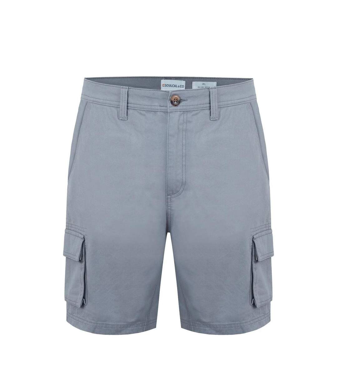 Short À Poches Motif/style Uni Homme Gris Clair SoulCal-1