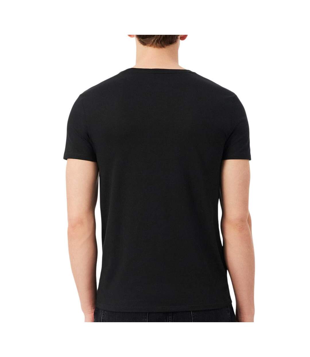 T-Shirt noir homme lacoste th5077-2