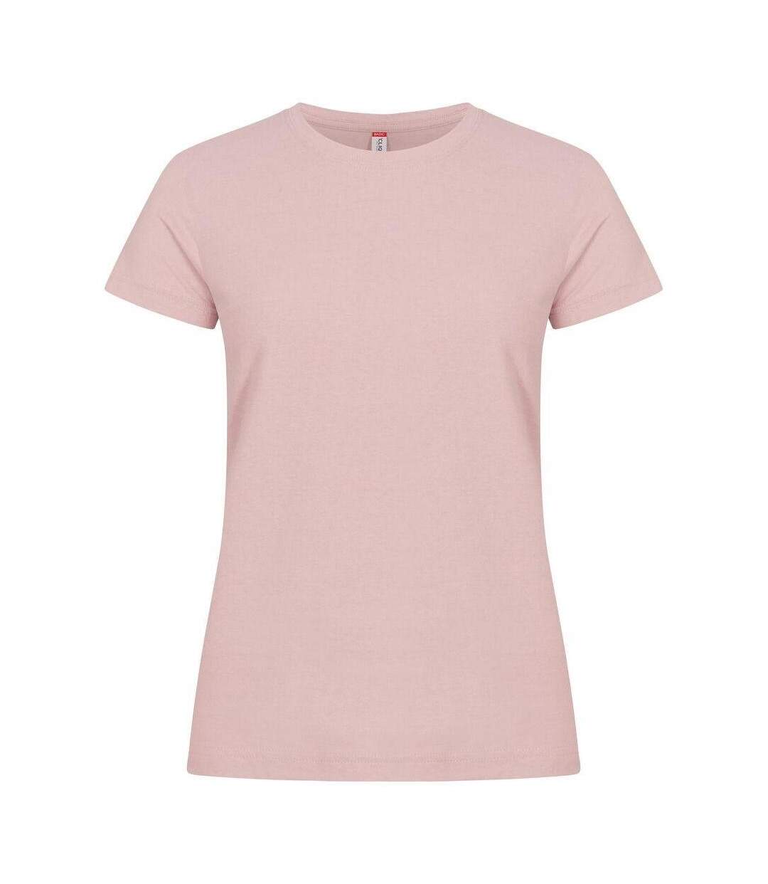 T-shirt Basic Femme Rose Bonbon Clique-1