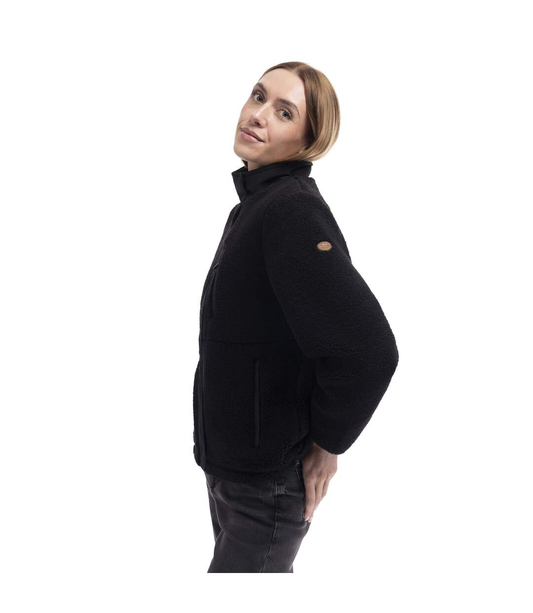 Womens/ladies Yuill Fleece Jacket Black Trespass-4