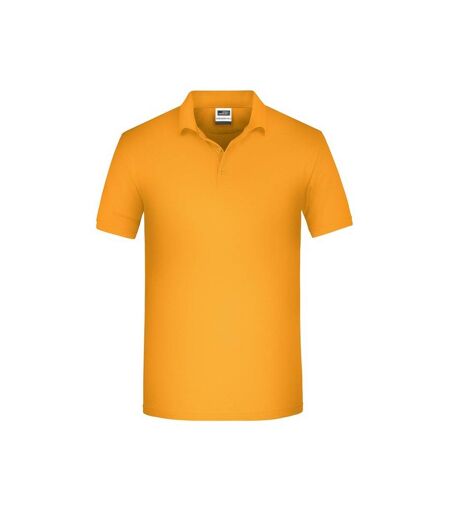 Polo Bio Workwear Homme Jaune Or James And Nicholson