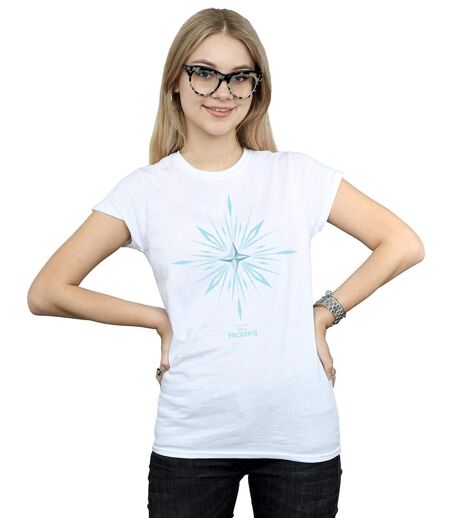 Disney T-shirt en coton Frozen 2 Elsa Signature Snowflake pour femmes/femmes (Blanc) - UTBI21630