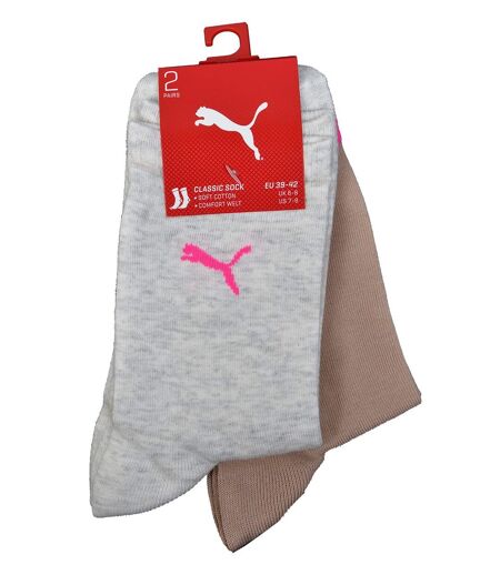 Chaussettes Ville Urbain PUMA Socks CLASSIC Pack de 2 Paires Oatmeal 276 Femme CLASSIC