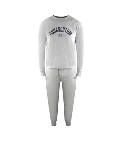 Mens Old School Crew Neck Tracksuit Grey Aquascutum