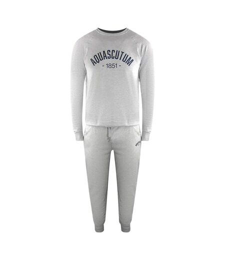 Mens Old School Crew Neck Tracksuit Grey Aquascutum