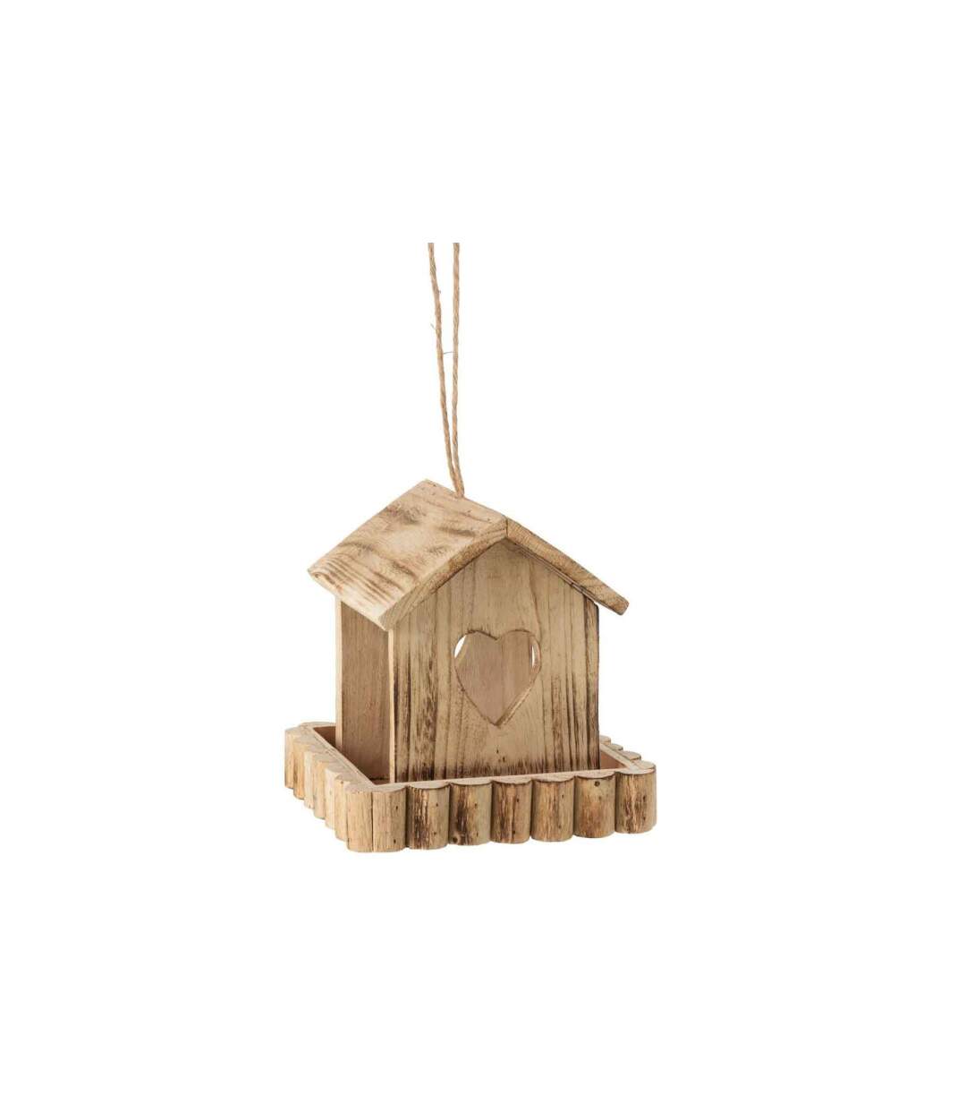 Nichoir pour Oiseaux en Bois Bordure 24cm Naturel