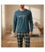 OZABI Ensemble Pyjama Homme Doublé Polaire Broderie Weekend Vibes-2