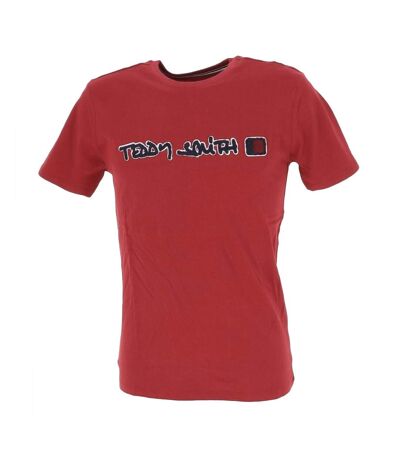 T-Shirt Rouge Homme Teddy Smith CLAP