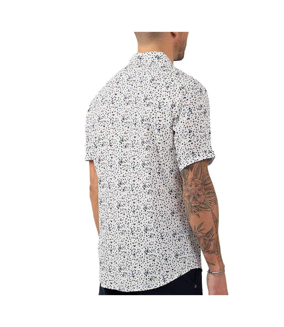 Chemise imprimé blanche homme sun valley suvi-2
