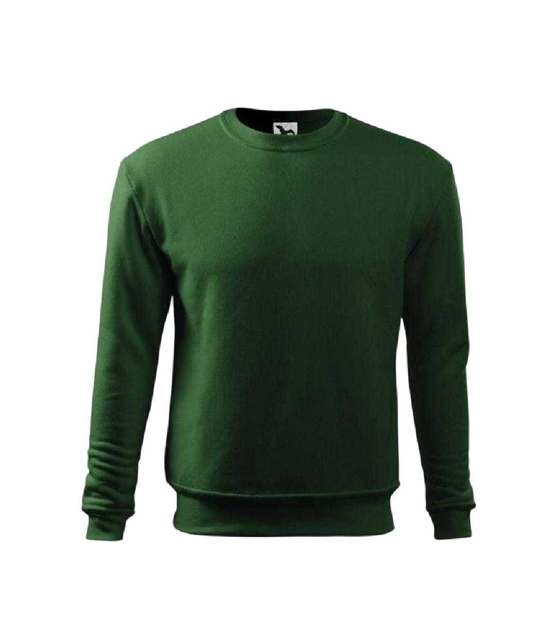 Mens Essential Cotton Long-sleeved Sweatshirt Green Malfini-1