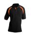 Oak Hill Polo À Manches Courtes Homme Noir Orange Kustom Kit-2