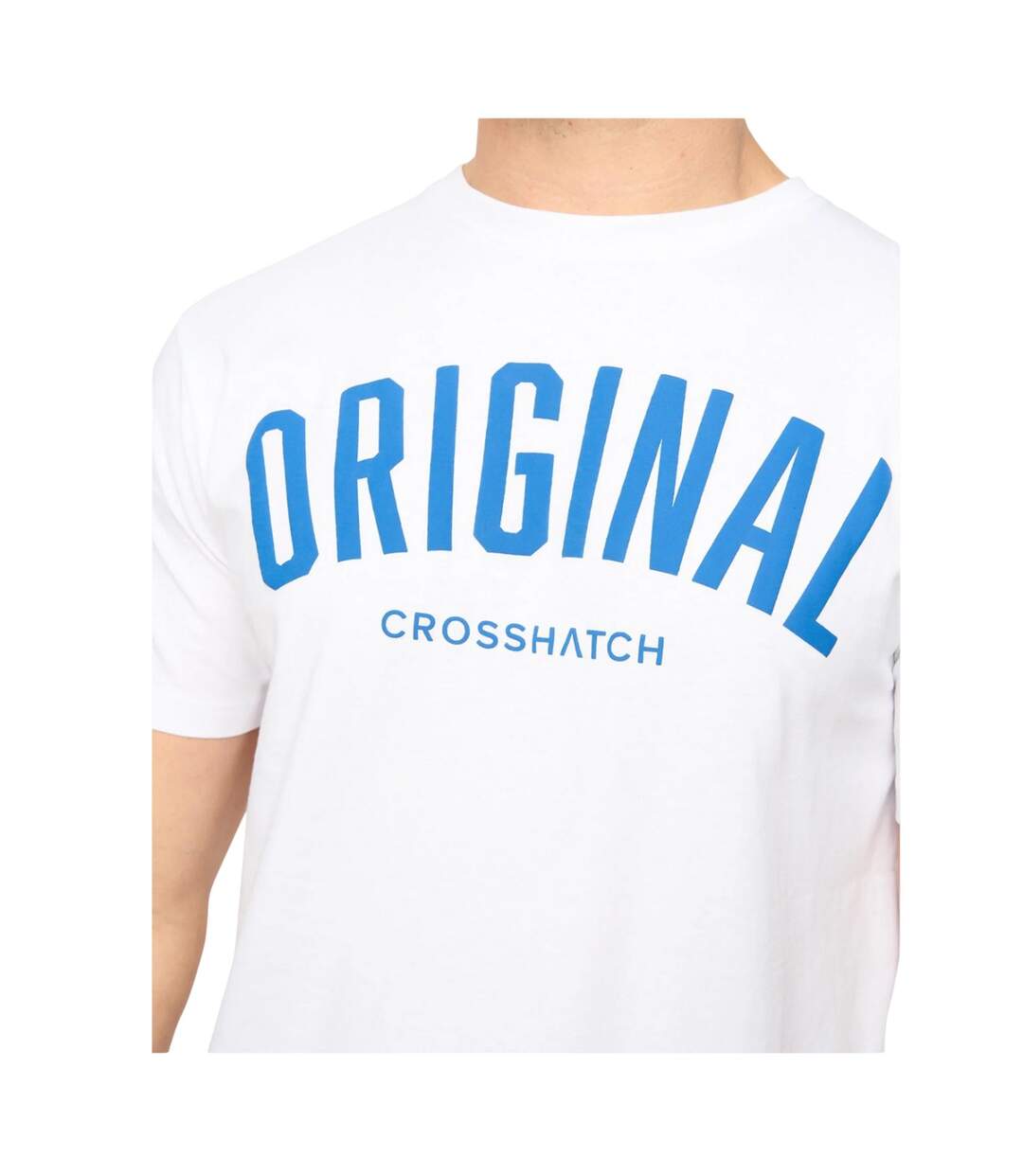 T-shirt Kensby Homme Blanc Crosshatch-4