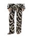 Pantalon fluide noir/beige femme vero moda gnete-1