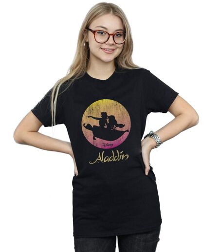 Disney - T-shirt ALADDIN FLYING SUNSET - Femme (Noir) - UTBI17287