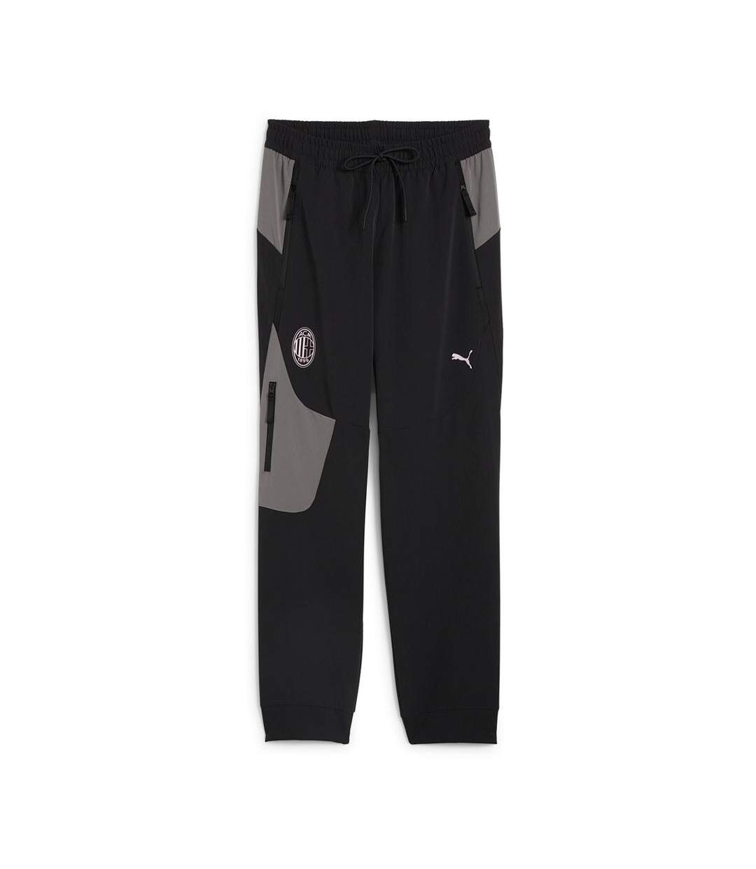 AC milan pantalon de survêtement pre-match noir/gris homme puma 2024/25 - l-1