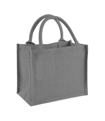 Westford Mill Jute Mini Gift Bag (6 Liters) (Graphite Gray/Graphite Gray) (One Size) - UTBC2791
