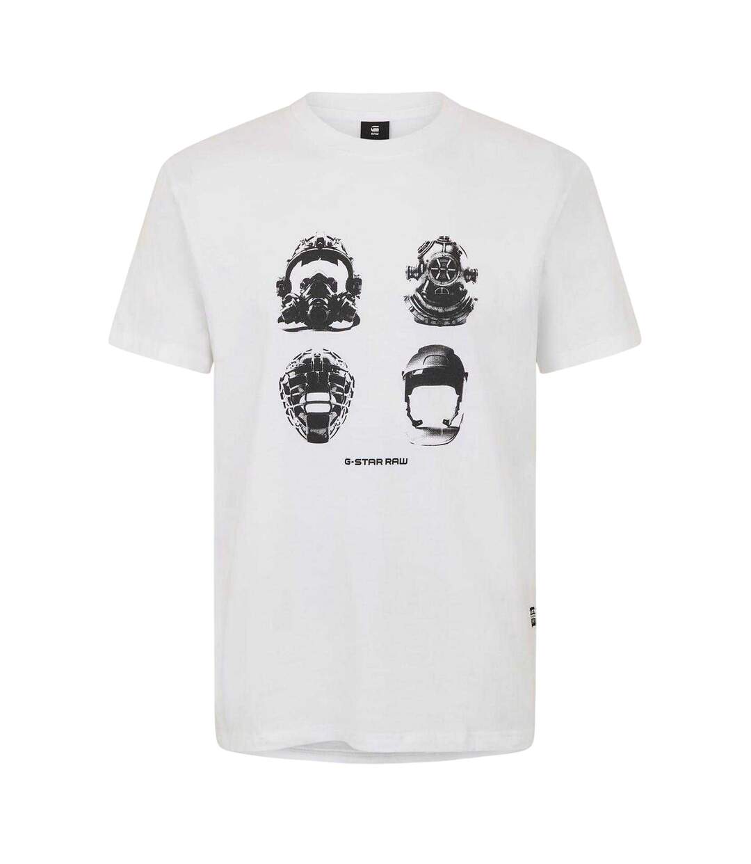 T-shirt Motif/style Casque Homme Blanc G-Star-1