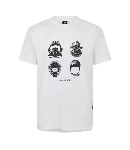 T-shirt Motif/style Casque Homme Blanc G-Star