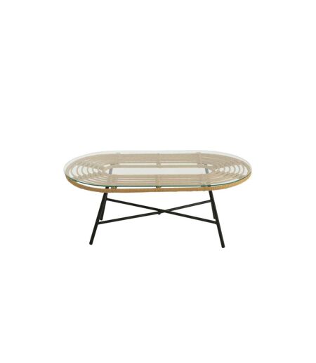 Table Basse de Jardin Celeste 90cm Naturel & Noir