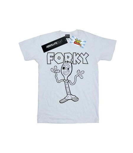 Disney Femme/Les femmes - Toy Story 4 - T-shirt en coton Forky - Boyfriend (Blanc) - UTBI46972
