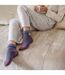 Lot de 3 chaussettes de lit thermiques antidérapantes pour femme-4