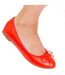 Womens/ladies bexley slip-on flat pumps red Where´s That From