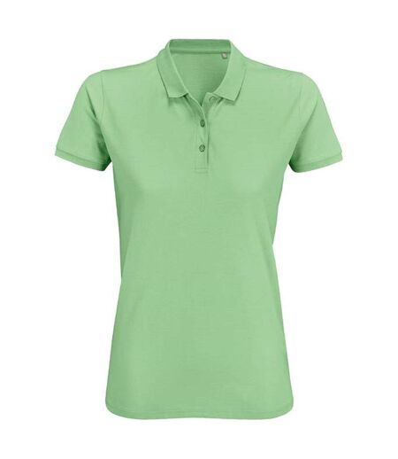 SOLS Womens/Ladies Planet Polo Shirt (Frozen Green)