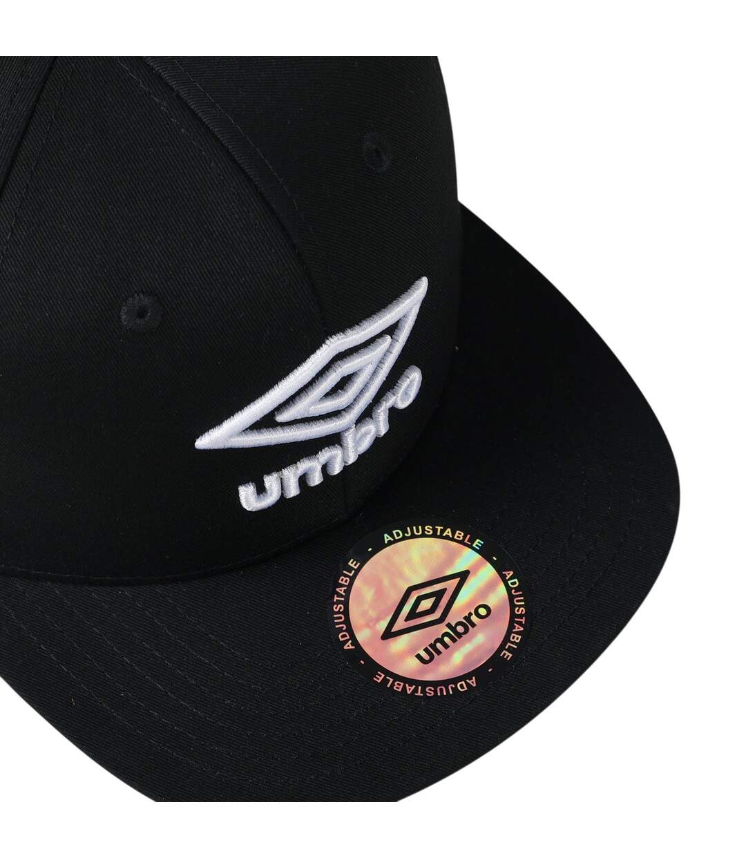 Flat Snapback Baseball Cap Black Umbro-3