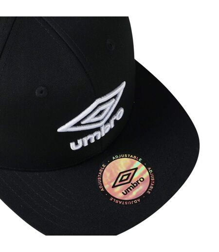 Flat Snapback Baseball Cap Black Umbro