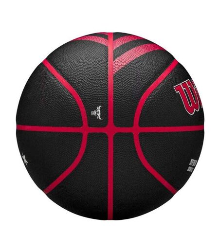 Ballon De Basket Motif/style Nba Chicago Bulls Taille 7 Noir Rouge Wilson