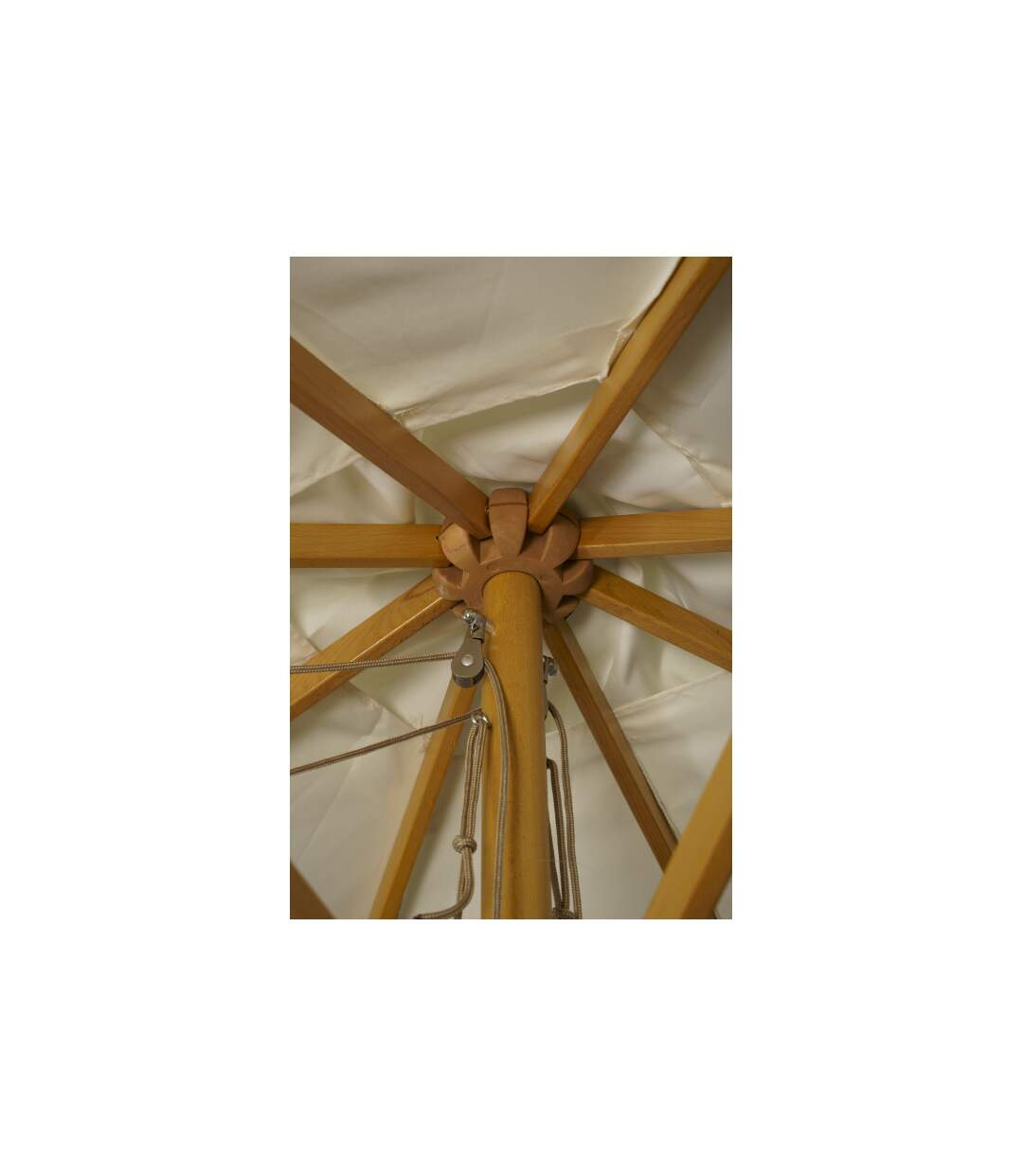 Parasol en Bois Naxos 300cm Naturel-5