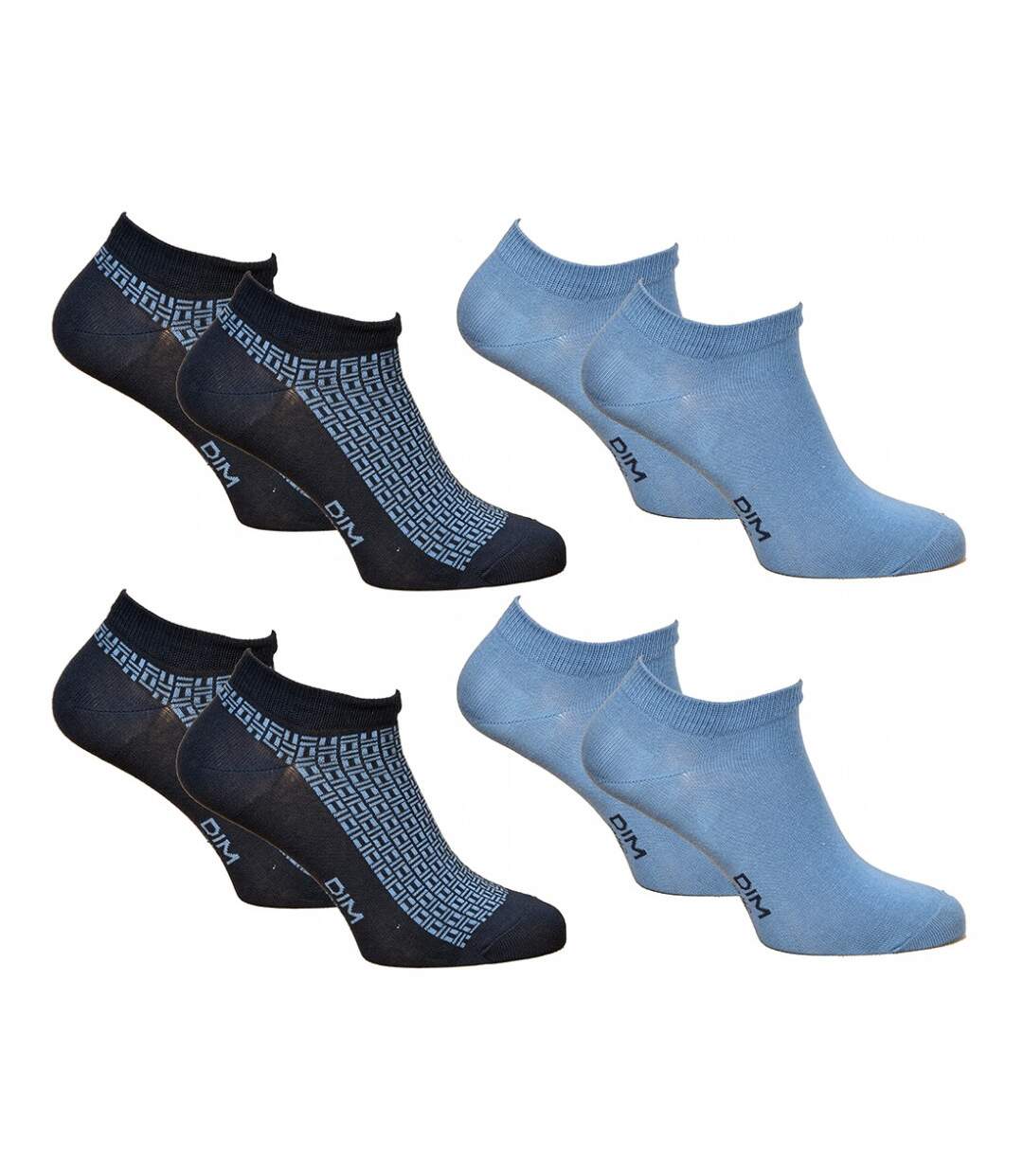 Chaussettes homme DIM en Coton Confort et Elegance -Assortiment modèles photos selon arrivages- - Pack de 4-1