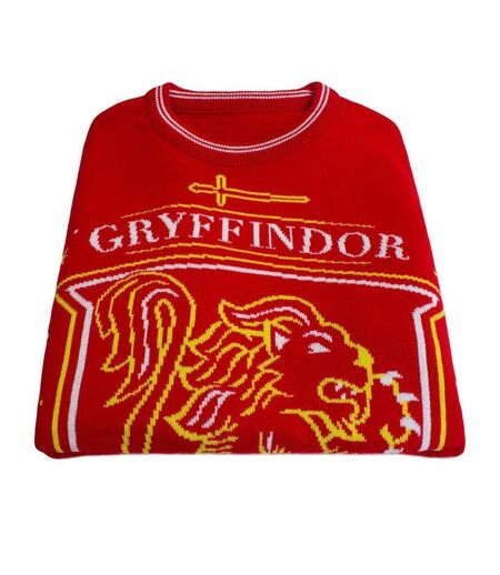 Harry Potter Unisex Adult House Crest Gryffindor Knitted Sweater (Red) - UTHE679