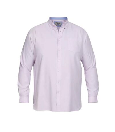 D555 Mens Richard Oxford Kingsize Long-Sleeved Shirt (Pink)