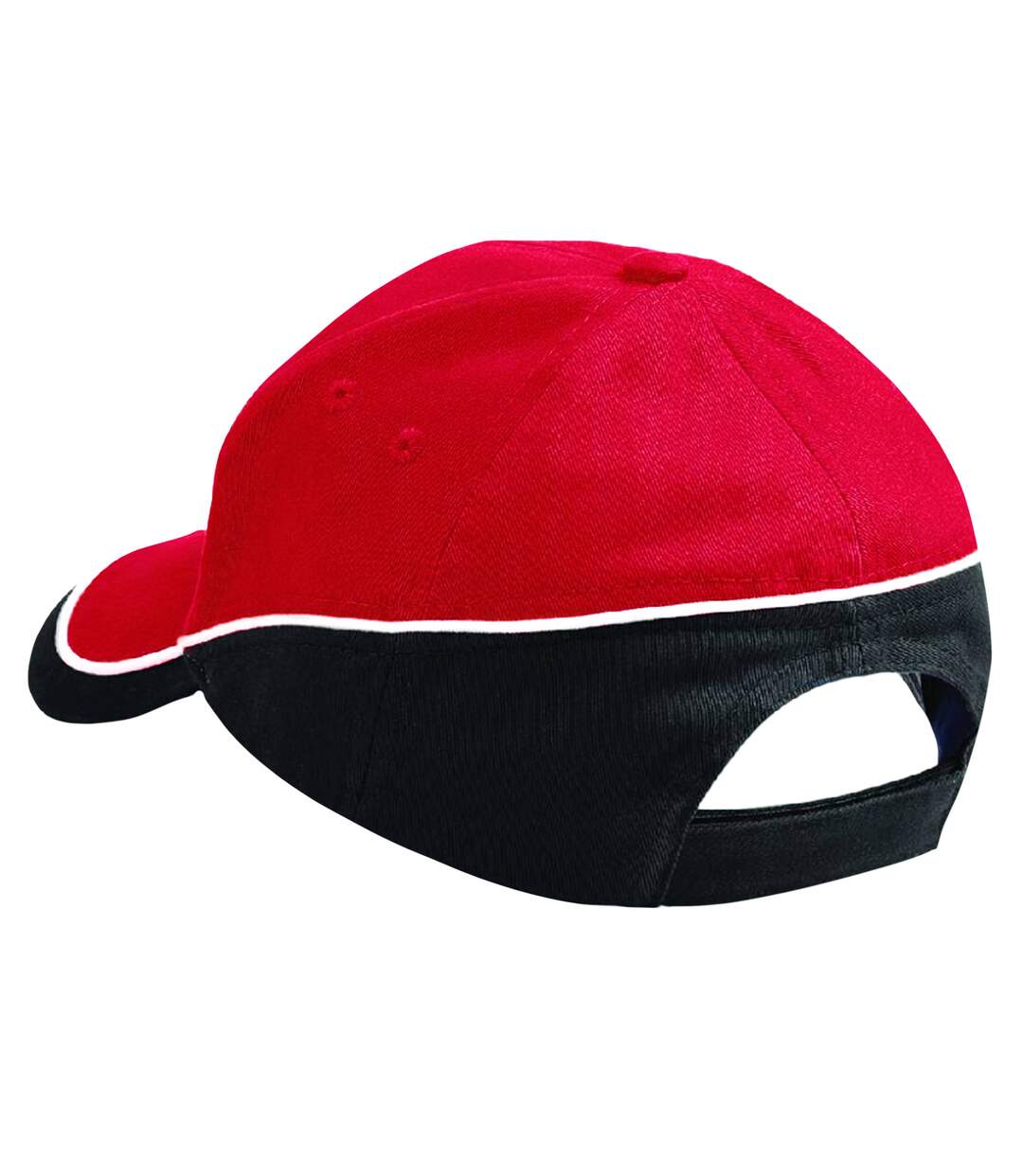 Casquette de baseball unisexe rouge/noir Beechfield-2