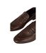 Debenhams Mens Tumbled Leather Loafers (Dark Brown) - UTDH6306