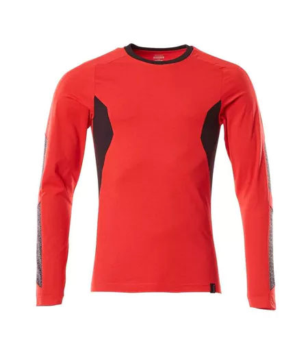 Mens Accelerate Long-sleeved T-shirt Traffic Red Black Mascot