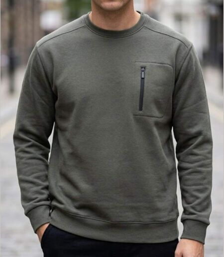 CHALLENGER GARRY1 — Sweat col rond gris quartz : confort et résistance au quotidien