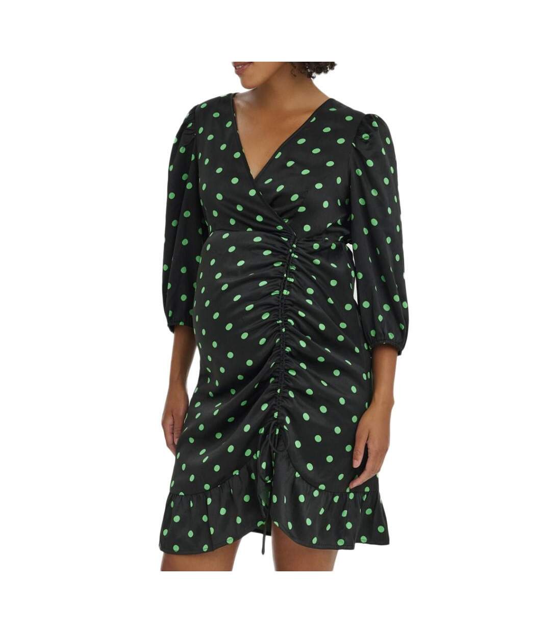 Robe noir/vert femme vero moda marternity messi-1