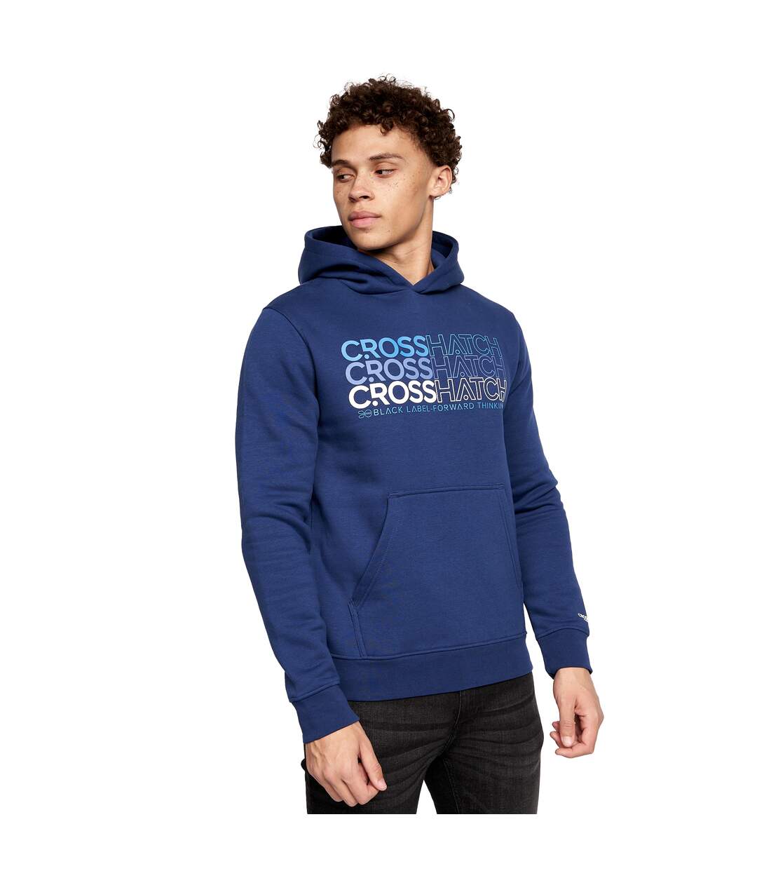 Pack of 2  Mens larmen hoodie  navy/blue Crosshatch-2