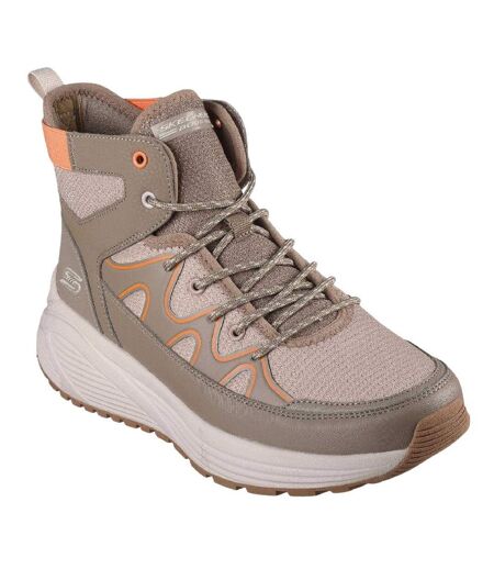 Chaussures Montantes De Marche Motif/style Moineau Bobs Femme Taupe Skechers