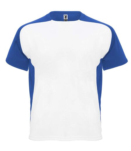 T-shirt Bugatti Adulte Blanc Bleu Roi Roly Sport