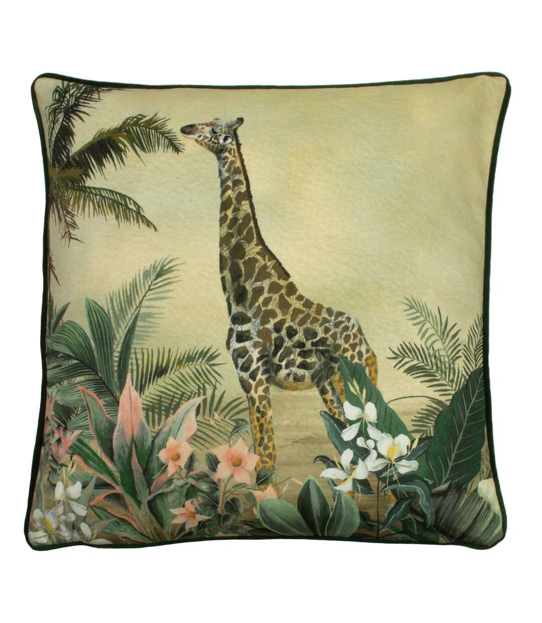 Manyara giraffe cushion cover 43cm x 43cm multicoloured Evans Lichfield