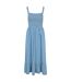 Womens/ladies marbella strappy shirred midi dress pale blue Mountain Warehouse-1