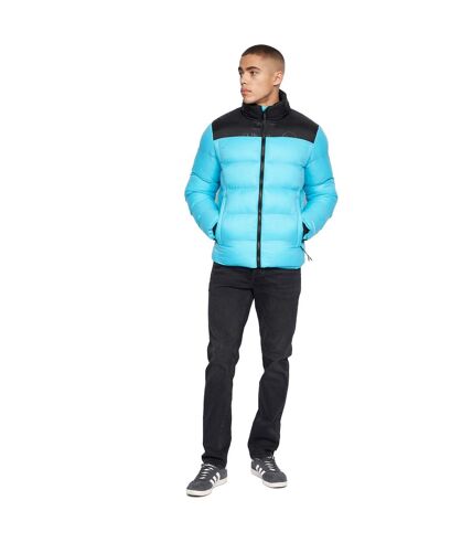 Mens synflax puffer jacket turquoise Duck and Cover