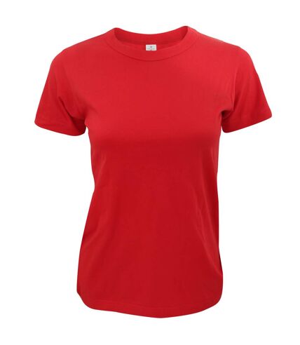 B&C Exact 190 - T-shirt à manches courtes - Femme (Rouge) - UTBC126