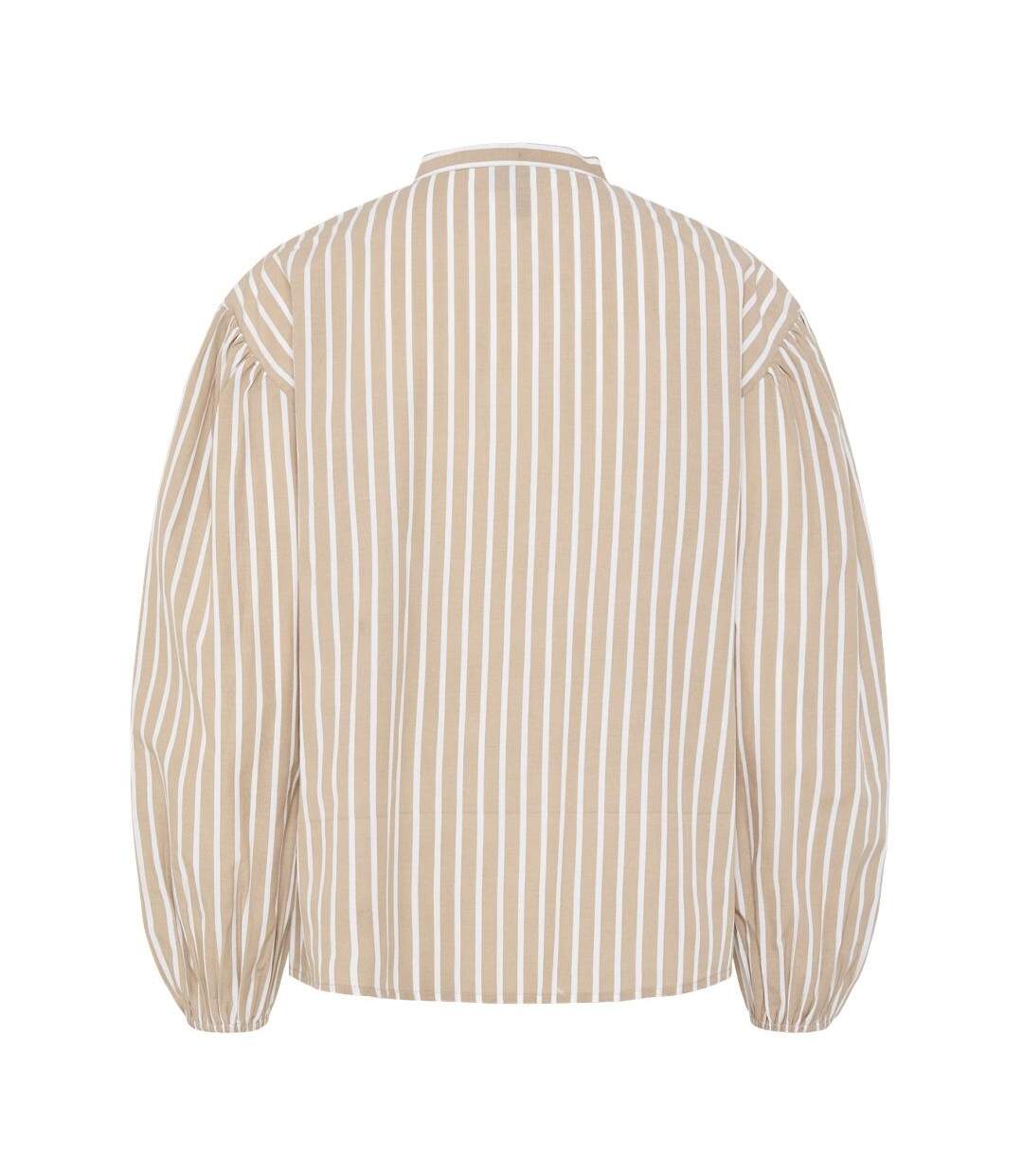 Blouse blanc/beige femme pieces lilia-2