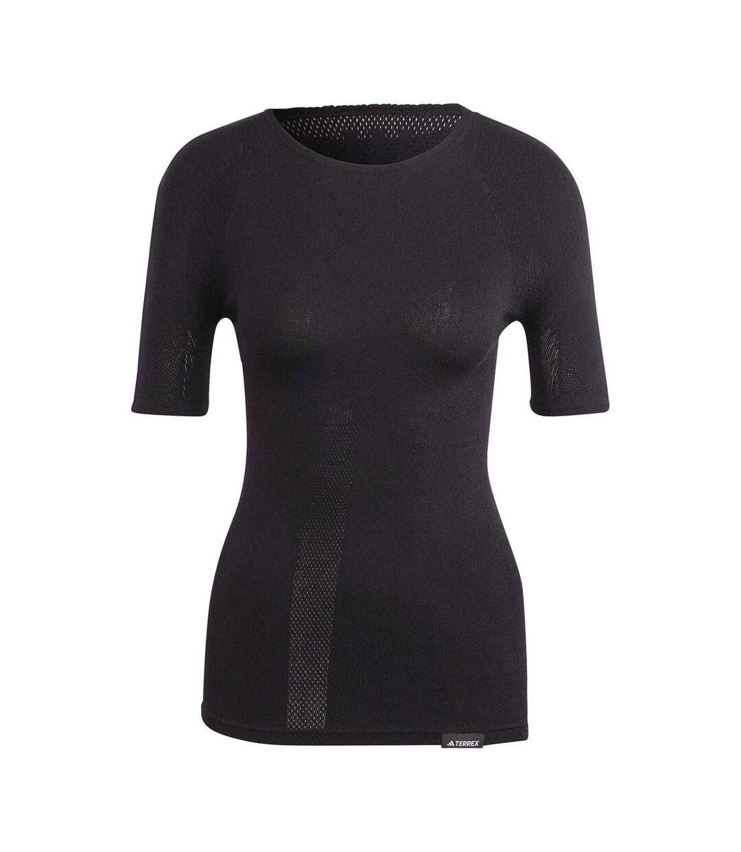 Womens/ladies Terrex Merino Wool Sport T-shirt Black Adidas-2