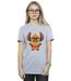 Disney Femmes/Les femmes Lilo & Stitch Pumpkin Costume Cotton Boyfriend T-Shirt (Gris sportif) - UTBI30526-2