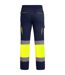 Pantalon Enix Homme Bleu Marine Jaune Fluo Roly Workwear-2